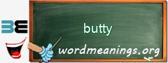 WordMeaning blackboard for butty